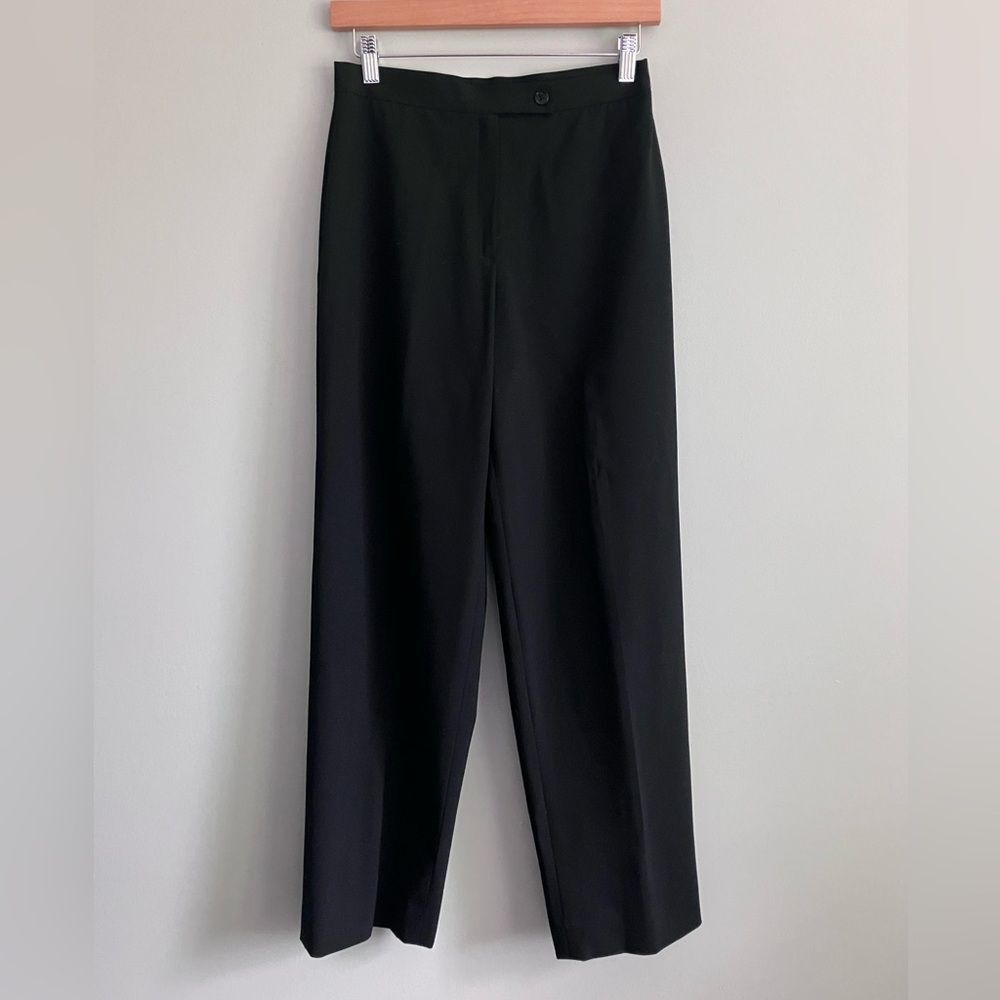 JONES NEW YORK Black High Waisted Vintage Wool Blend Slacks Size 4P (like a 0)